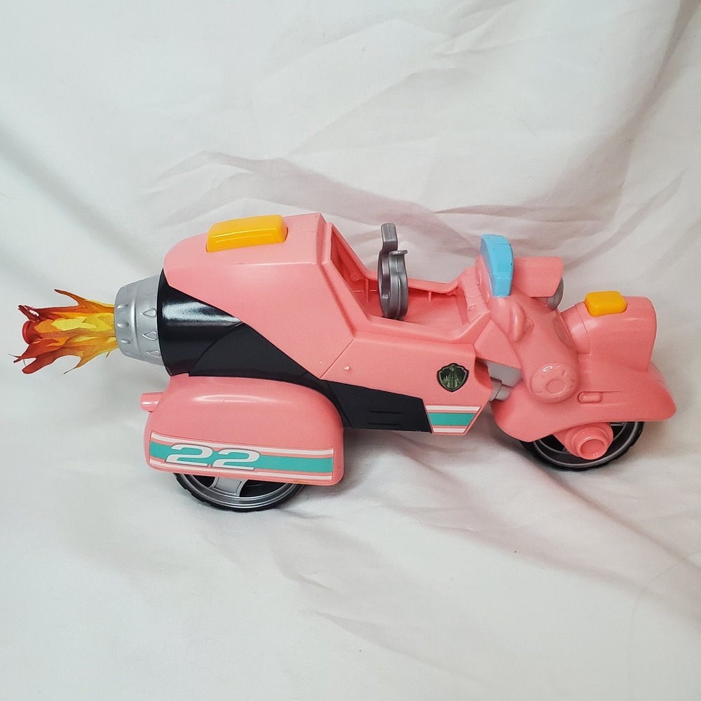 Paw Patrol The Movie Liberty Pink Motorcycle Flames Vehicle Spin Master 2021